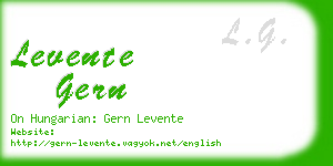 levente gern business card